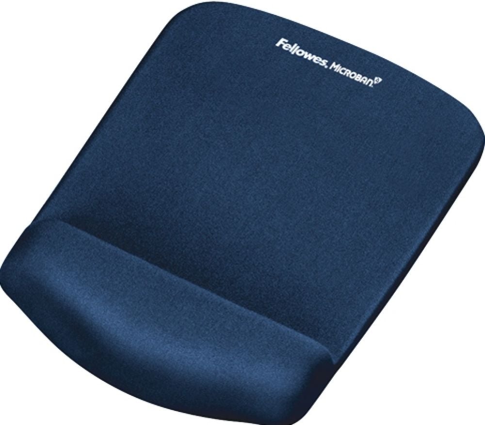 Fellowes muispad Plushtouch Polssteun+muispad blauw