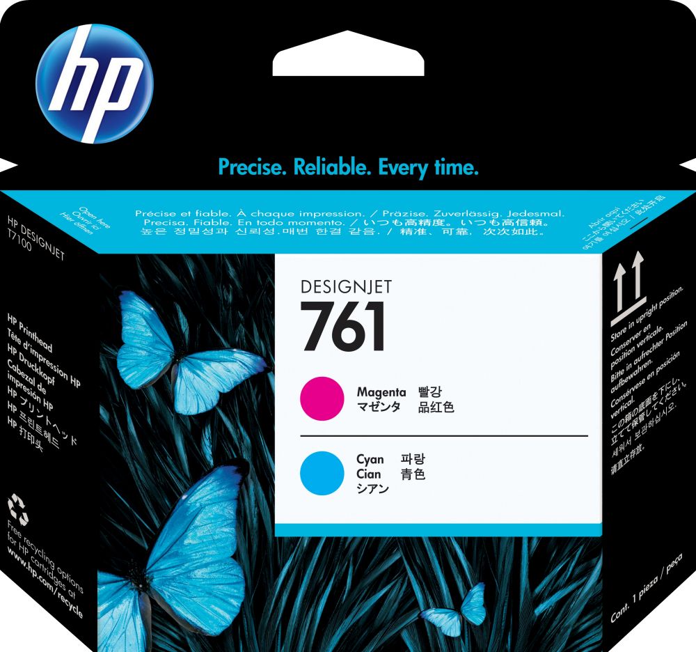 HP 761 - Cyaan, magenta