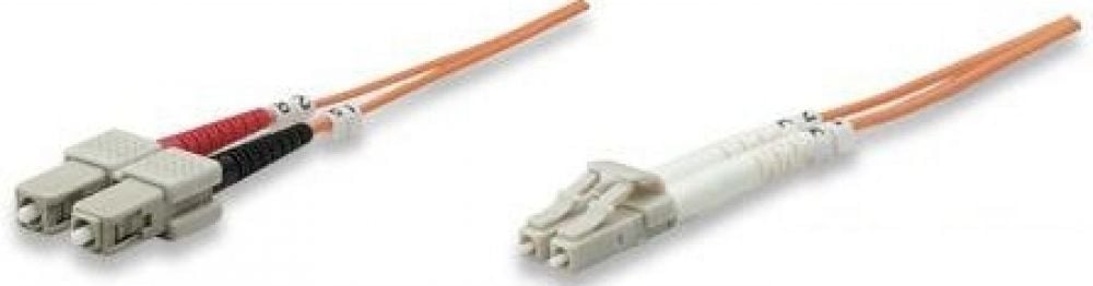 Intellinet LWL aansluitkabel LC/SC 1m Multimode OM2 oranje