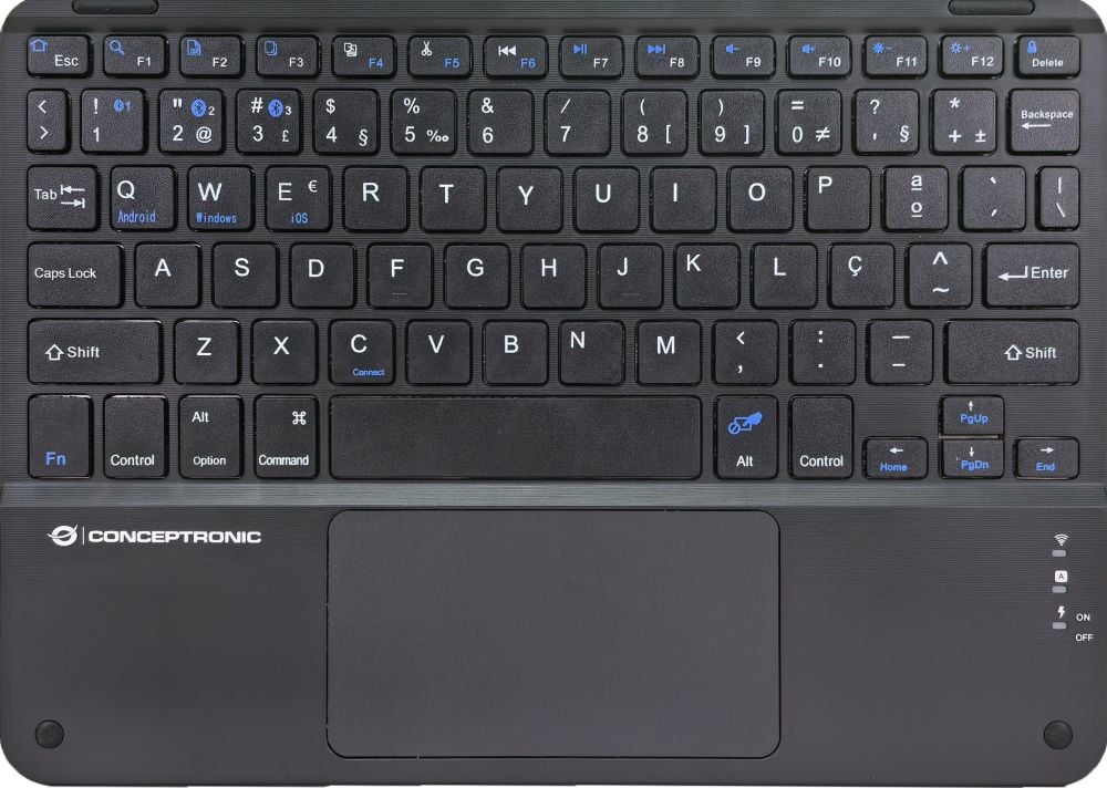 CONCEPTRONIC Wireless Tastatur, Layout portug.   10" schwarz