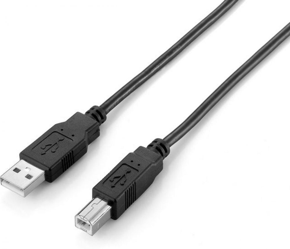 Equip USB Kabel 2.0 A-B St/St 2.0m zwart
