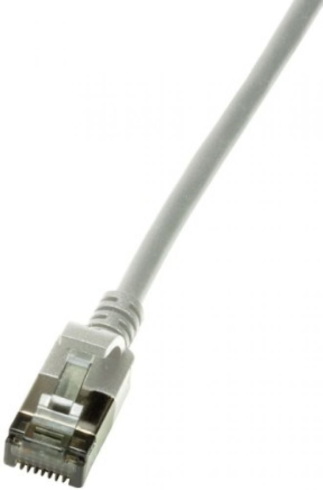 LogiLink Patchkabel CAT6A STP TPE Slimeline grijs 0,3m