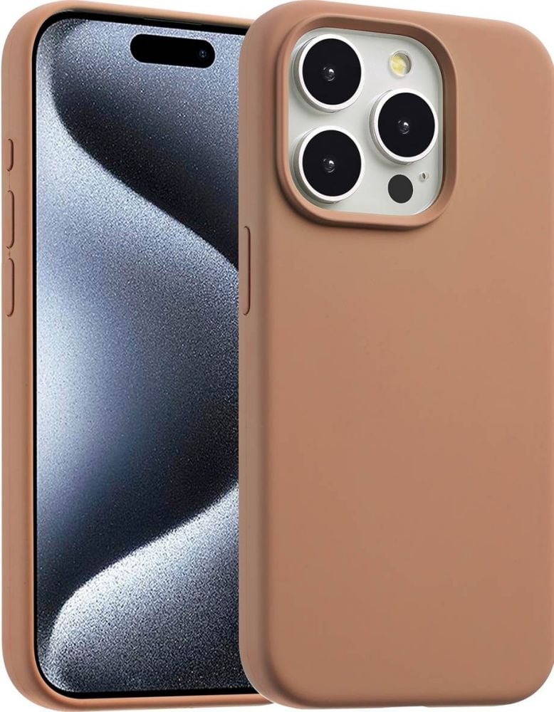 ACCEZZ Accezz Liquid Silicone Backcover met MagSafe iPhone 15 Pro Max - Light Brown