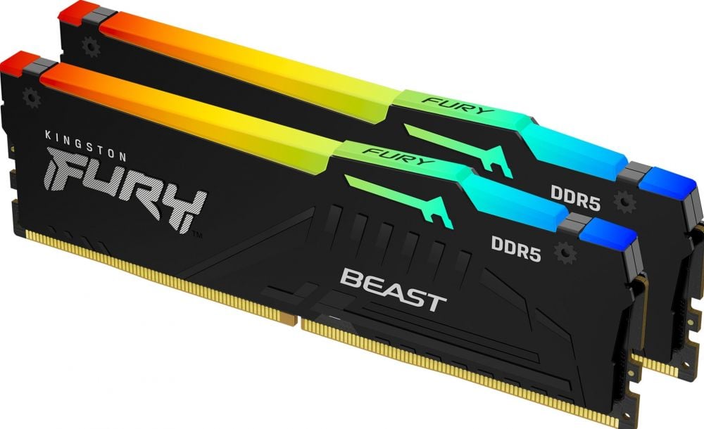 Kingston FURY Beast RGB 32GB 2x16GB DDR5 6800MHz CL34 Black
