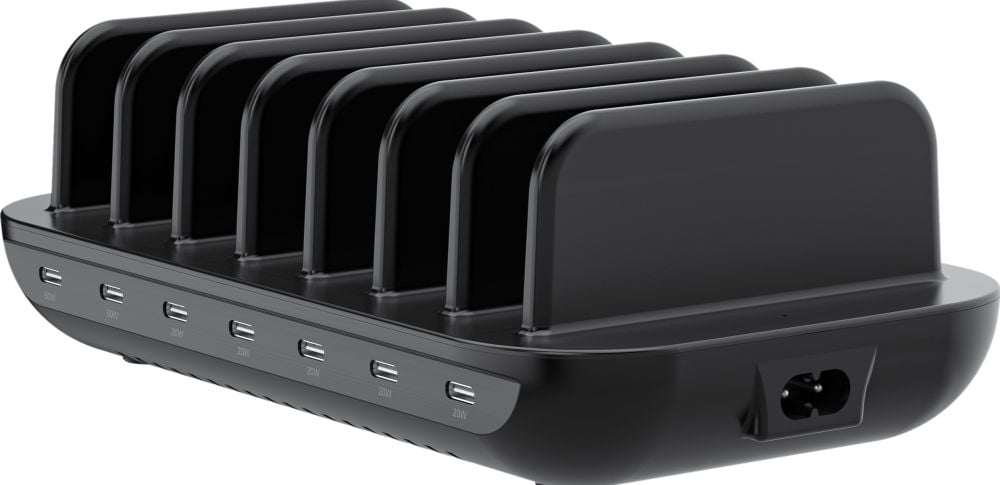 CONCEPTRONIC Ladegerät 7Port 160W,7xUSB-C, PD 3.0  schwarz