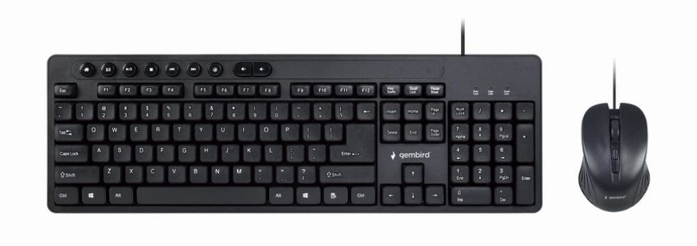 Gembird KBS-UM-04 toetsenbord USB QWERTY Amerikaans Engels Zwart New