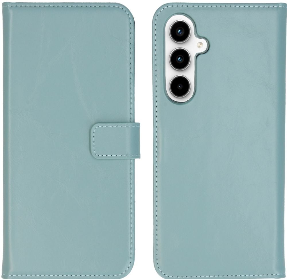 Selencia Echt Lederen Bookcase Samsung Galaxy A35 - Air Blue