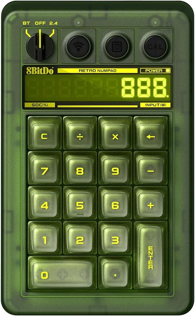 8BITDO 8BitDo Retro 18 Xbox Edition Jade - Mechanische numpad Bluetooth