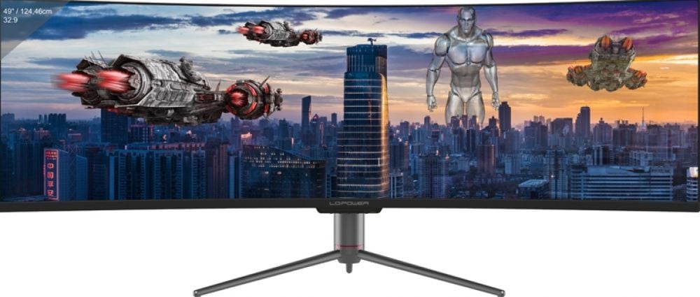 Dis 49 LC-Power M49-DQHD-120-C-Q Curved 32:9, 6ms,VA,2*HDMI,2*DP, 120Hz