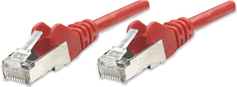 Intellinet Patchkabel RJ45 SF/UTP Cat5e 7.5m Hebelschutz rot