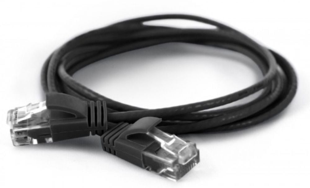 Wantec Patchkabel UTP CAT6a d=2,8mm 1,0m zwart