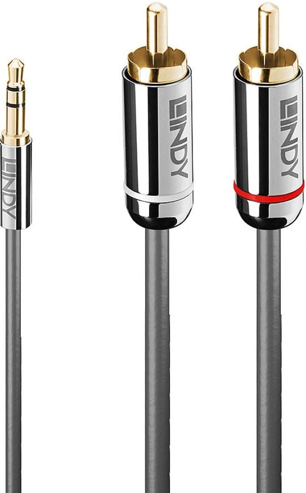 Lindy Audiokabel an Phono 3.5mm Cromo line 0.5m
