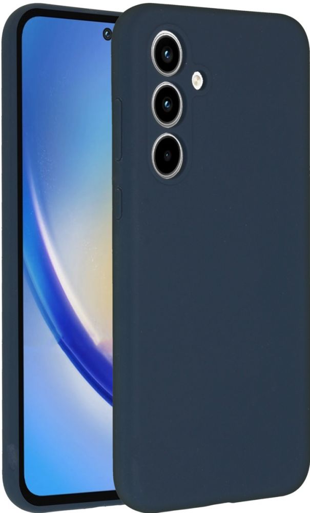 Accezz Liquid Silicone Backcover Samsung Galaxy A35 - Donkerblauw