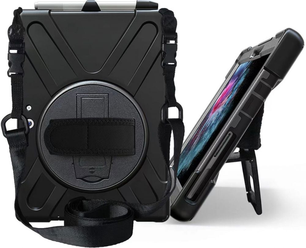 Accezz Full Protective backcover met strap voor de Samsung Galaxy Tab Active 5 Pro / 4 Pro - Zwart