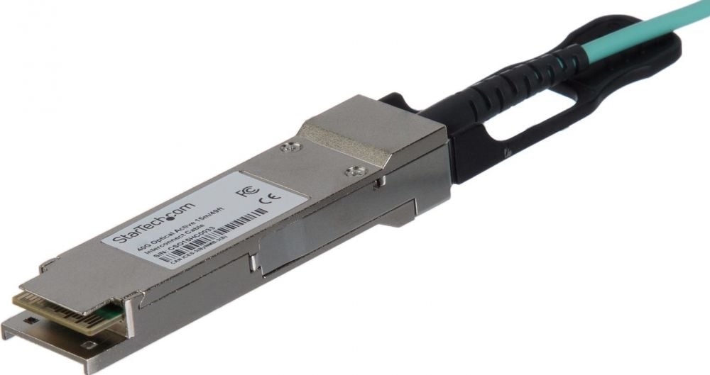 StarTech.com MSA Uncoded Compatible 10m32.8ft 40G QSFP+ to QSFP+ AOC Cable, 40 GbE QSFP+ Active Optical Fiber, 40 Gbps QSFP PlusTransceiver Module
