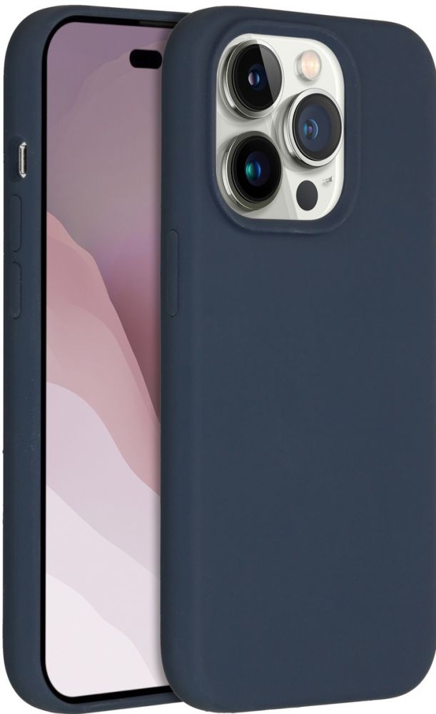 Accezz Liquid Silicone Backcover met MagSafe iPhone 14 Pro - Donkerblauw