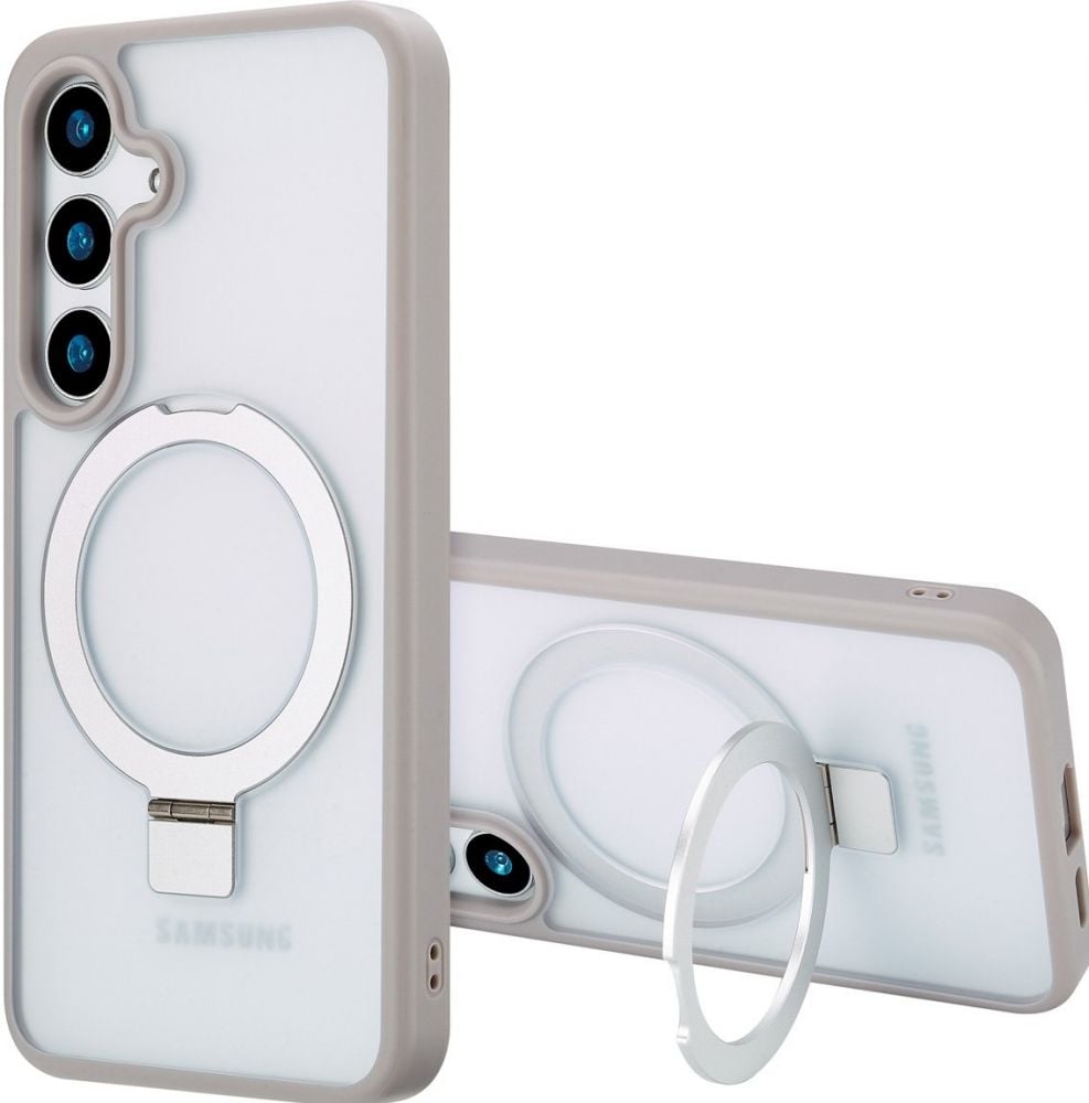 Accezz Ring Stand Backcover met MagSafe Samsung Galaxy S24 Plus - Grey