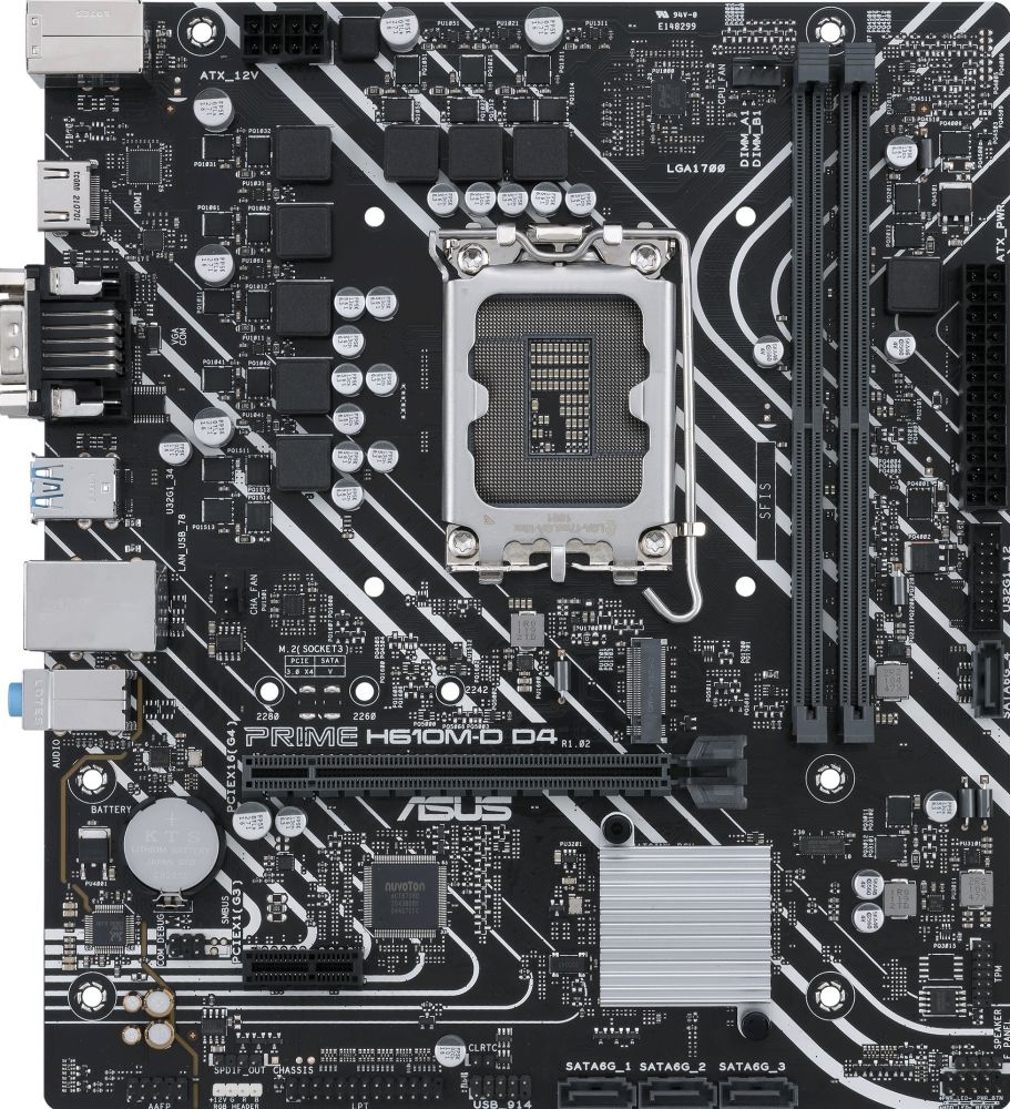 Asus PRIME H610M-D D4 - Moederbord
