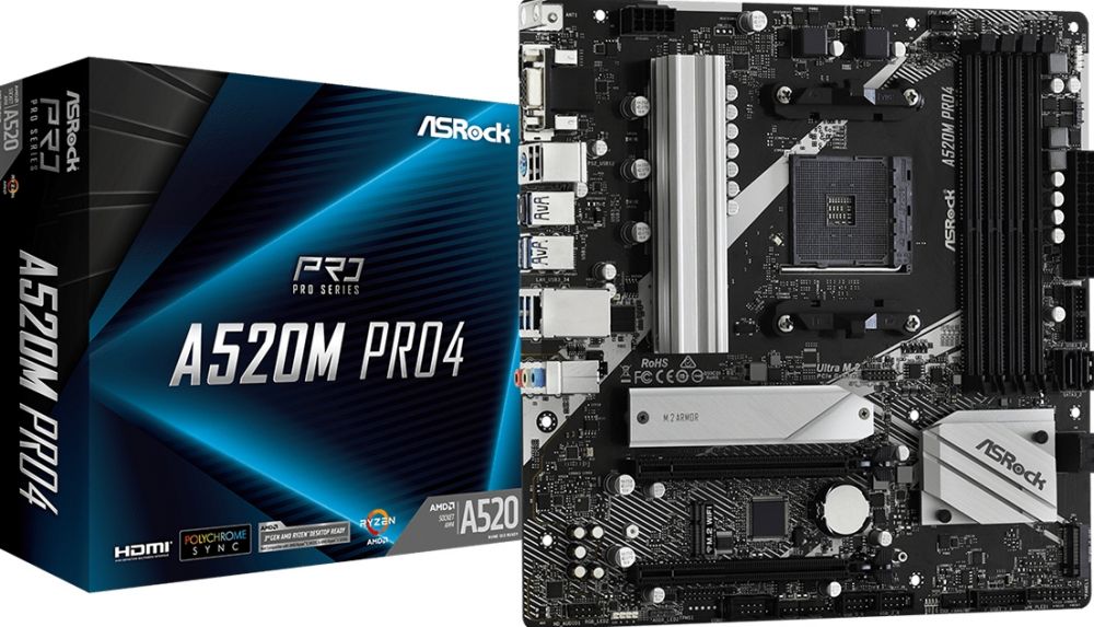 ASROCK A520M PRO4 - Moederbord
