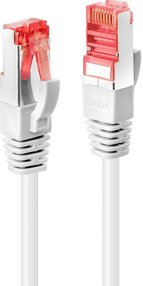 LINDY 47800 RJ45 Netwerkkabel, patchkabel CAT 6 S/FTP 20.00 m Wit 1 stuk(s)