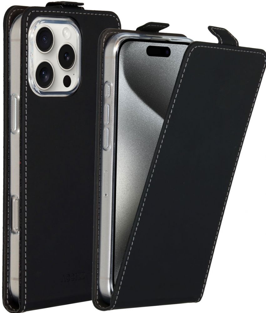 Accezz Flipcase iPhone 16 Pro Max - Zwart