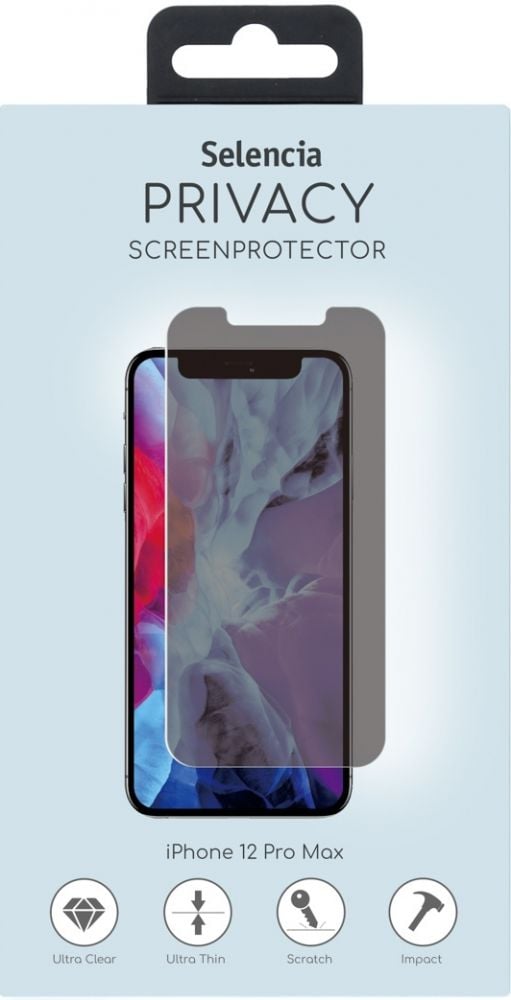 Selencia Gehard Glas Privacy Screenprotector iPhone 12 Pro Max