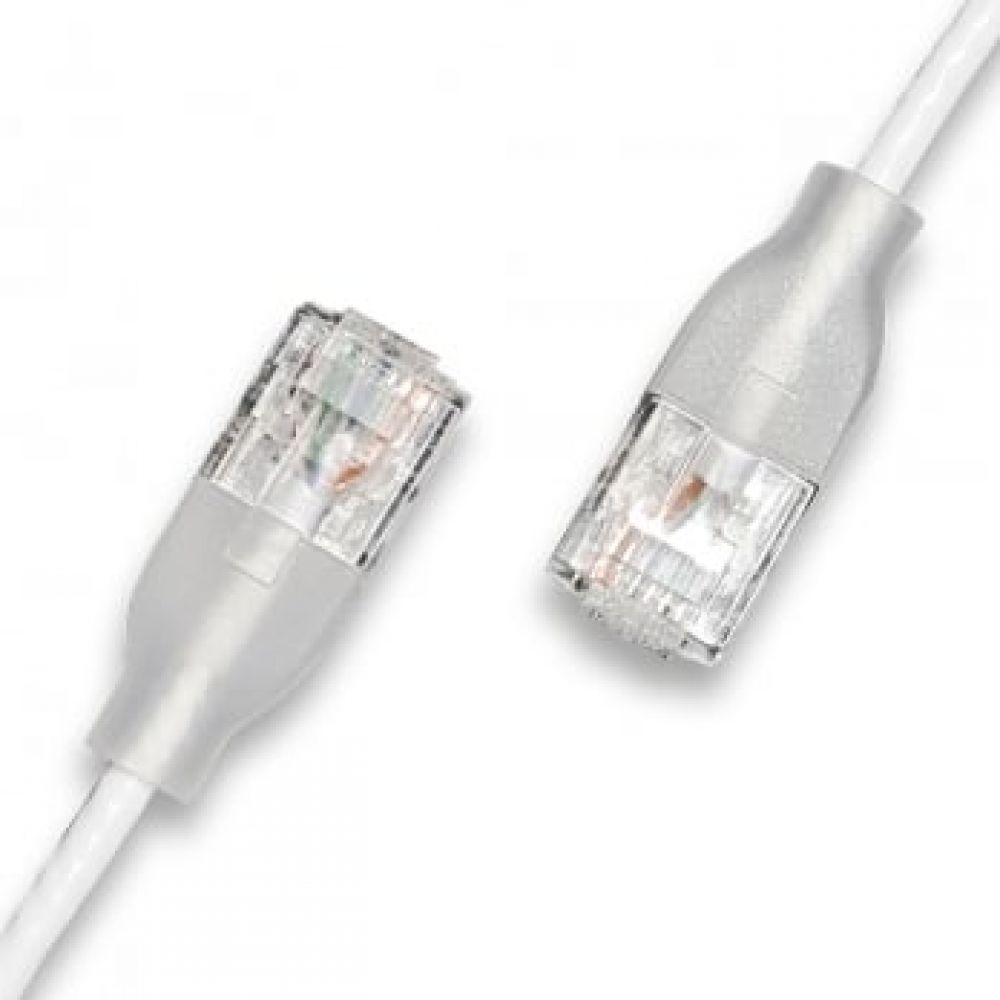 Wantec Patchkabel UTP CAT6a eGlow d=2,8mm 3,00m weiß