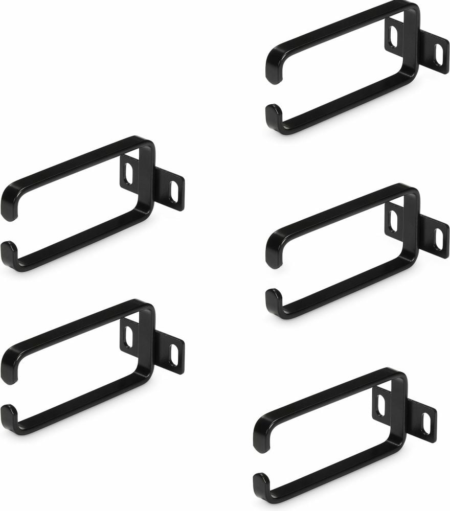 StarTech.com 5-Pack 1U Vertical Cable Management D-Ring Hooks, Cable Manager For 19" Server RacksCabinets, Network Rack Wire Organizers, Cable Guide