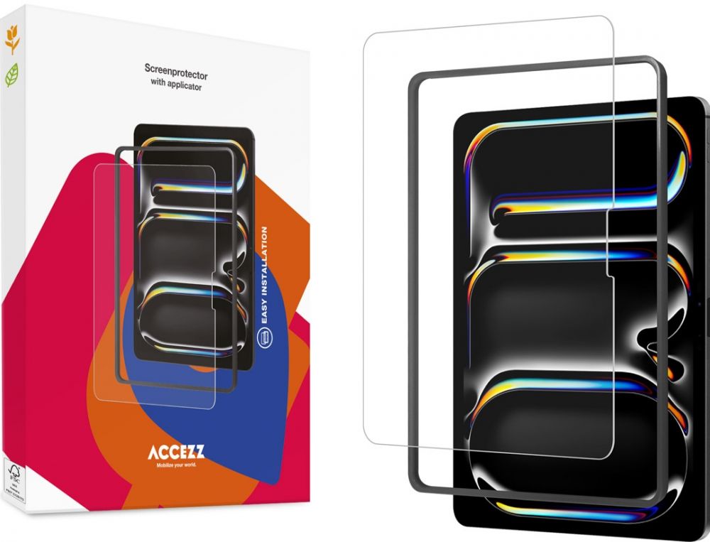Accezz Glass screenprotector + Applicator iPad Air 13 inch (2024) M2