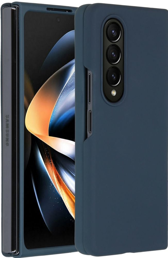 Accezz Liquid Silicone Backcover Samsung Galaxy Z Fold 4 - Donkerblauw