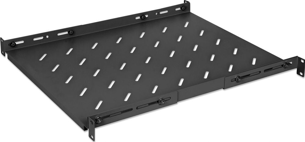 INTELLINET 19"Fachboden variable Schienen 550mm tief schwarz