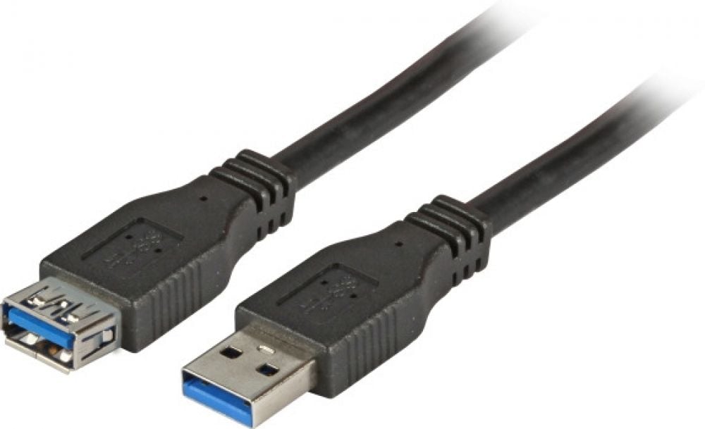 EFB USB3.0 Verlängerungskabel A-A St-Bu 5,0m schwarz, Premiu