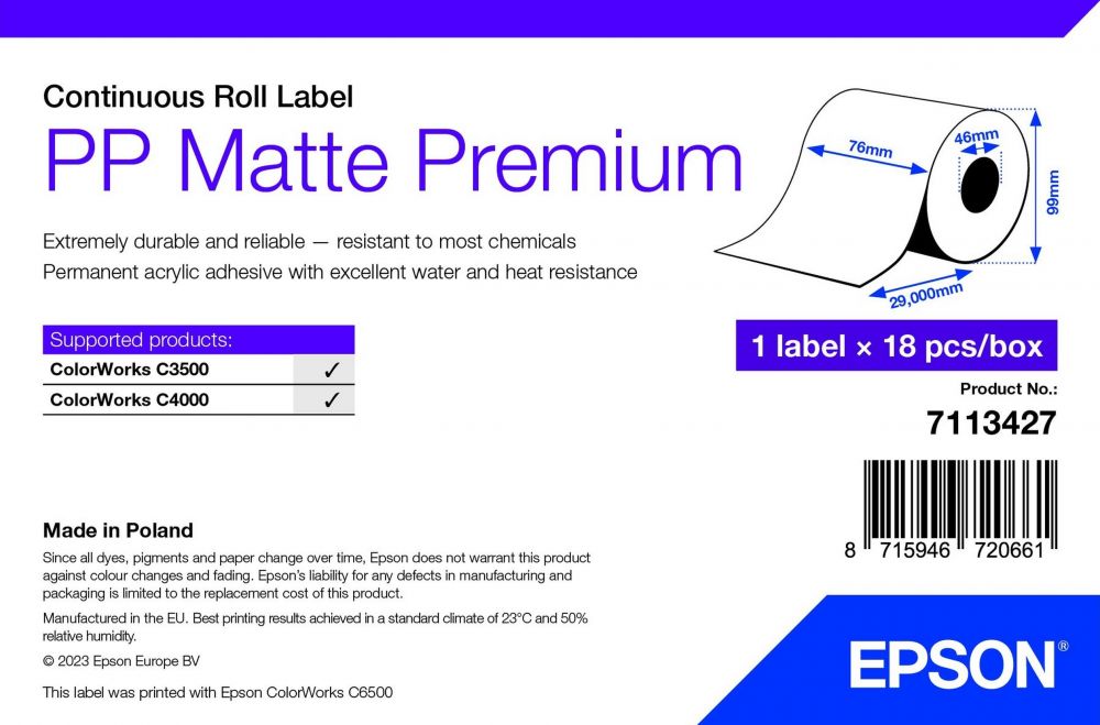EPSON Epson Premium - Polypropyleen (PP)