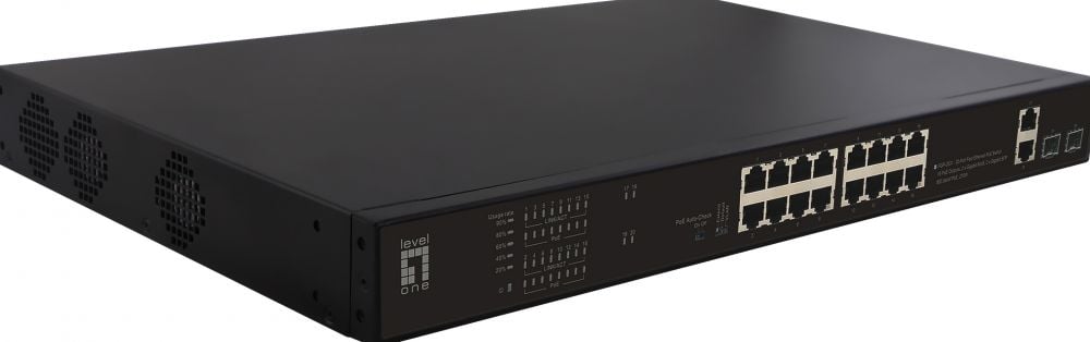 LevelOne Switch 20x FE FGP-2031 2xGE 2xGSFP 270W 802.3 PoE