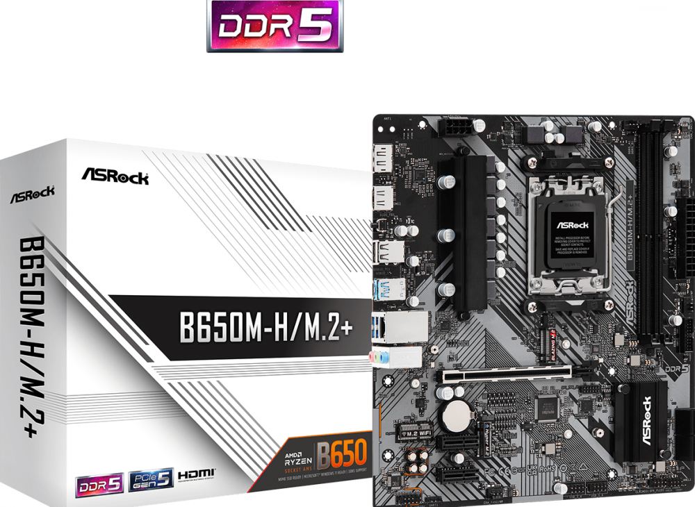 ASROCK B650M-H/M.2+ - Moederbord