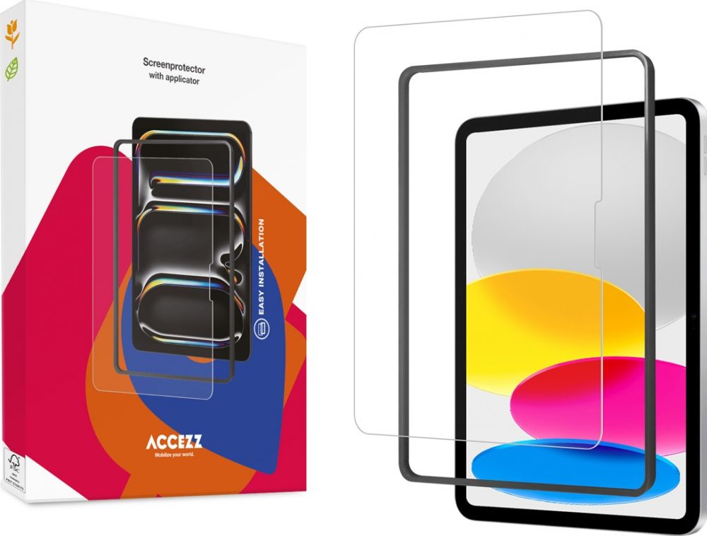 Accezz Glass screenprotector + Applicator iPad 10 (2022) 10.9 inch