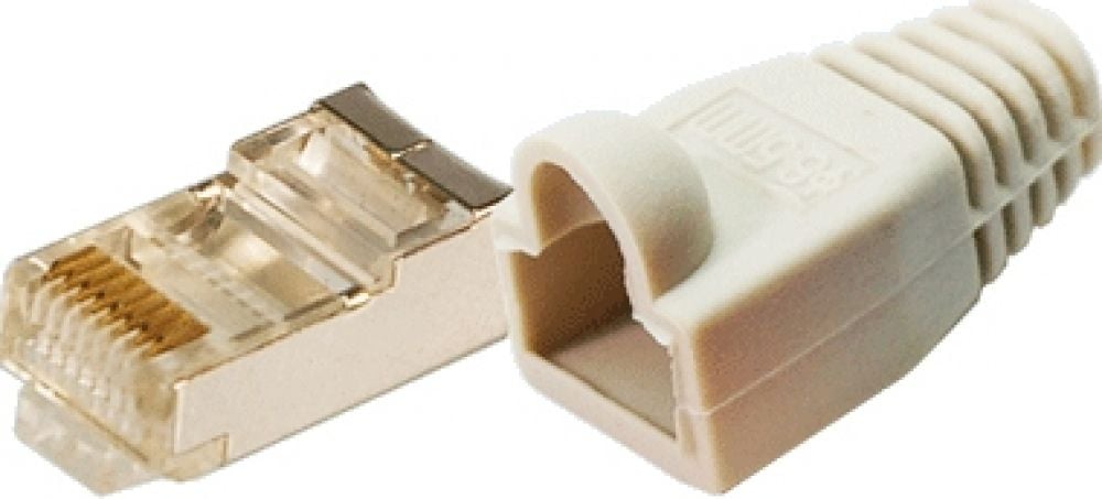 LogiLink modulear Plug CAT 5e Kink Protect. Sleeve grey 100S.