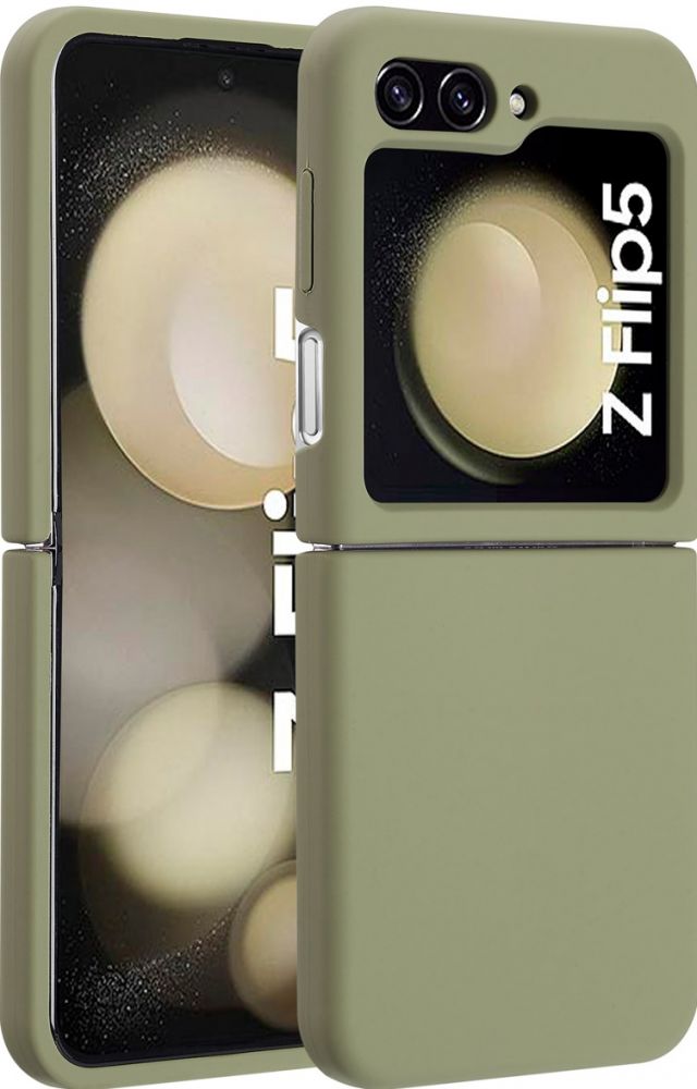 Accezz Liquid Silicone Backcover met MagSafe Samsung Galaxy Z Flip 5 - Cooper Green