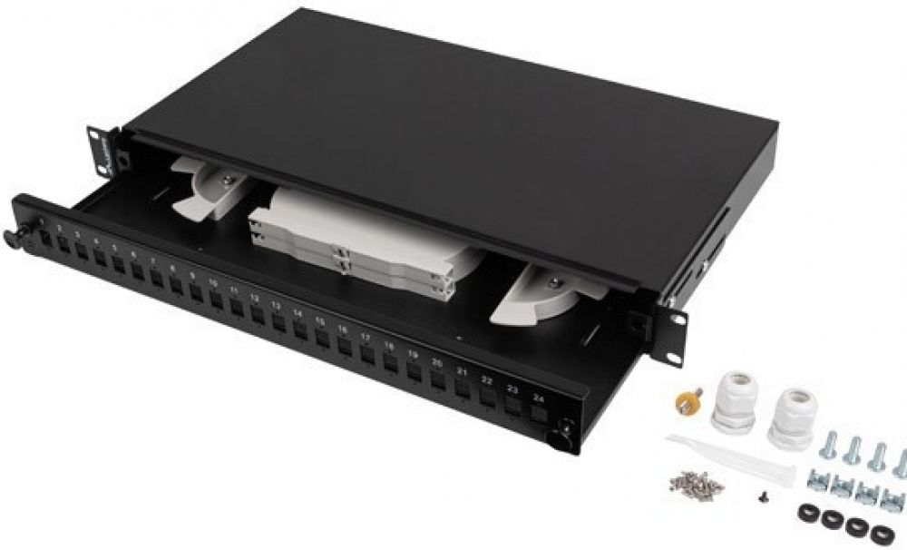 Lanberg 19" 1U FIBER PATCH PANEL 24XSC SIMPLEX/24XLC DUPLEX