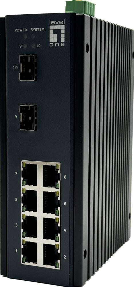 LevelOne Switch 10x GE IGU-1071 8x 1GbE,2x 2.5GbE SFP zwart