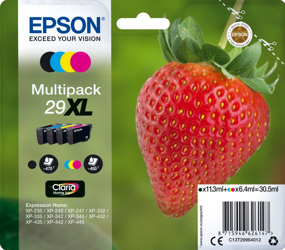 INKCARTRIDGE EPSON 29XL T2996 ZWART 3 KLEUREN