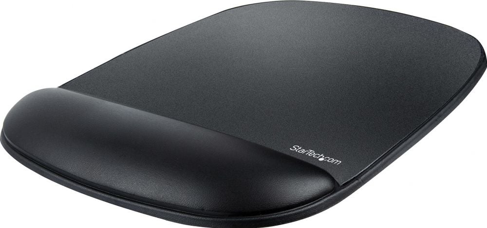 StarTech.com Mouse Pad with Hand rest, 6.7x7.1x 0.8 in (17x18x2cm), Ergonomic Mouse Pad with Wrist Support, Desk Wrist Pad w Non-Slip PU Base for