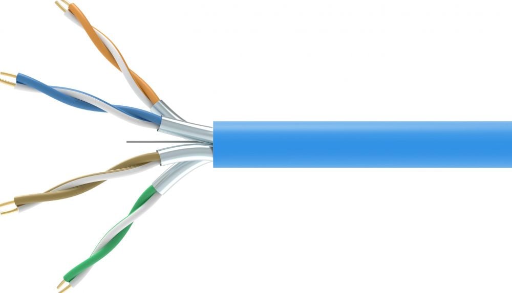 Equip Instal.Kab Cat6A U/FTP Dca 305.00m blauw LSZH
