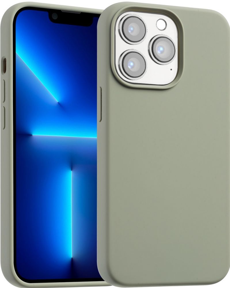 Accezz Liquid Silicone Backcover met MagSafe iPhone 13 Pro - Cooper Green