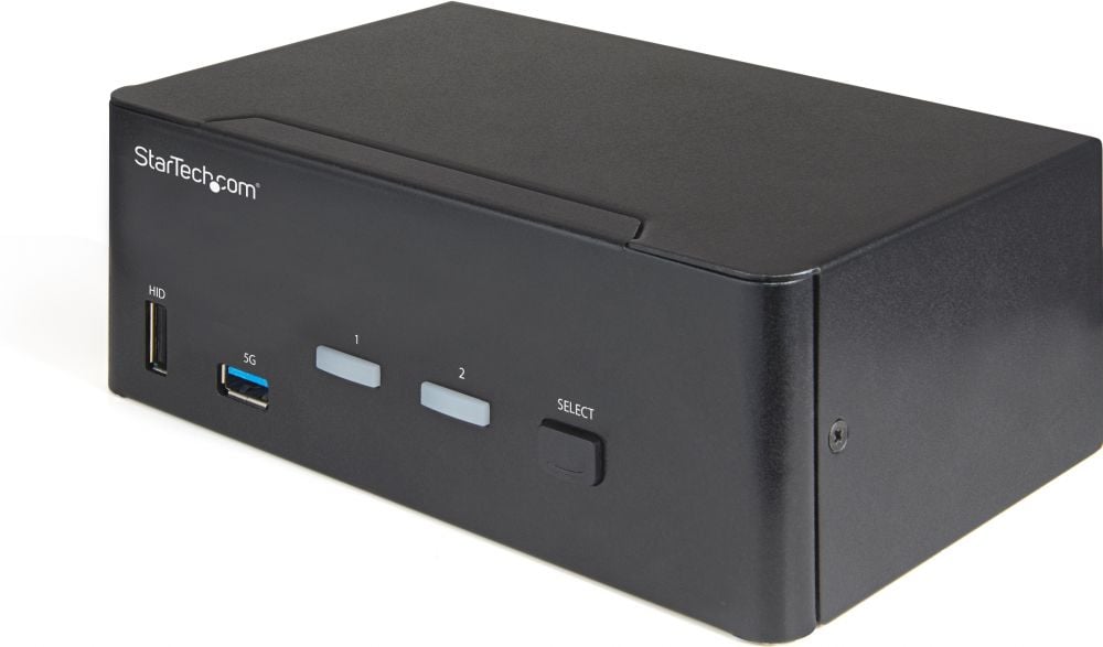 StarTech.com 2 Port  Dual Monitor KVM HDMI Switch, 4K 60Hz Ultra HD HDR, Desktop Hub 4K HDMI 2.0 KVM Schakelaar met 2 Port USB 3.0 (5Gbps) & 4x USB