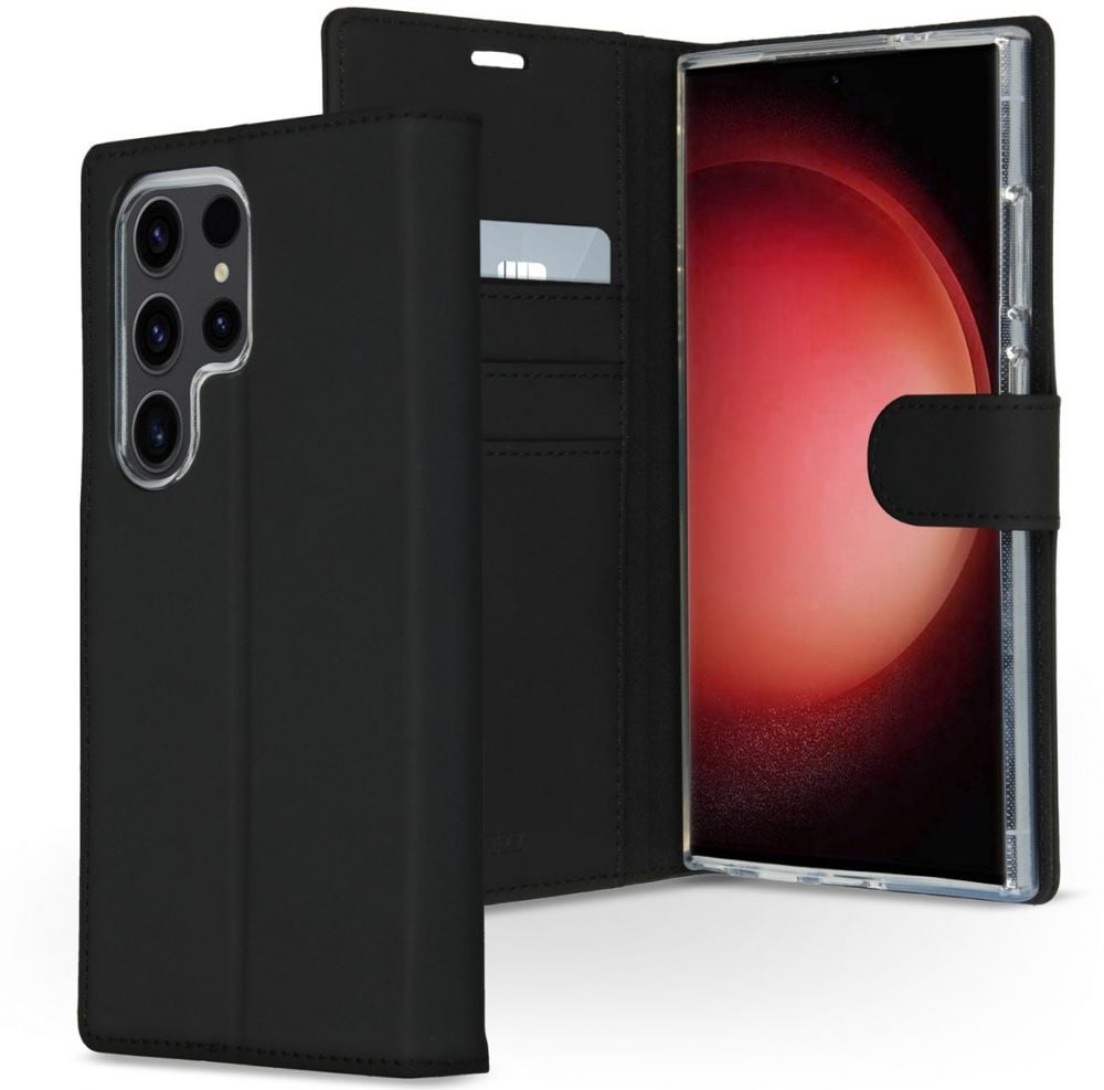 Accezz Wallet Softcase Bookcase Samsung Galaxy S24 Ultra - Zwart