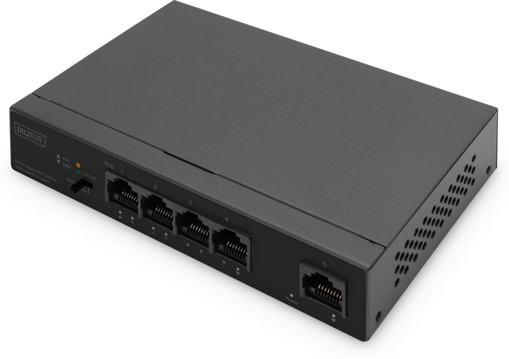 ZUB Digitus Ethernet 4-Port PoE  MDI/MDIX, IEEE802af,at