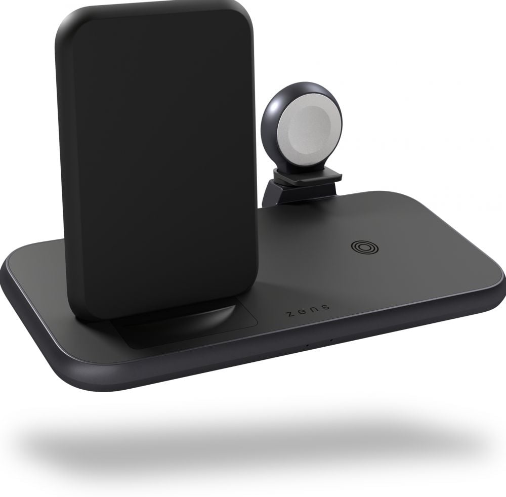 Zens Aluminium Series 4 in 1 - Draadloze oplaadstandaard + netadapter