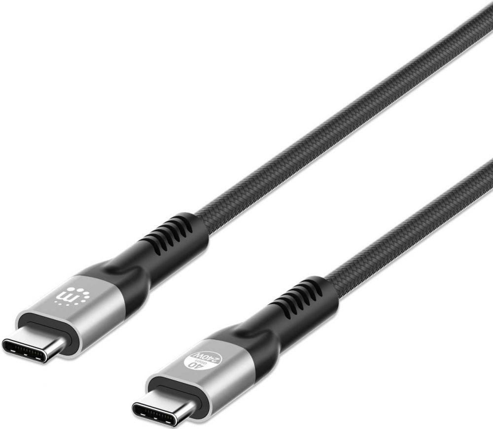 MANHATTAN USB4 USB-C St/St oplaadkabel 240W 40Gbit/s 8K 2m