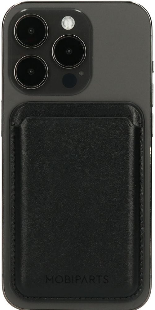 Mobiparts MagSafe Compatible Card Holder Black - Smartphonehoesje